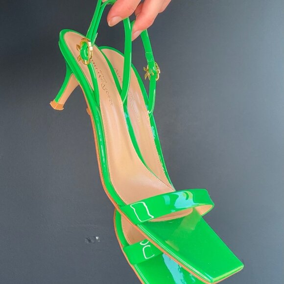 Gianvito Rossi Shoes - Gianvito Rossi Neon Green Kitten Heel